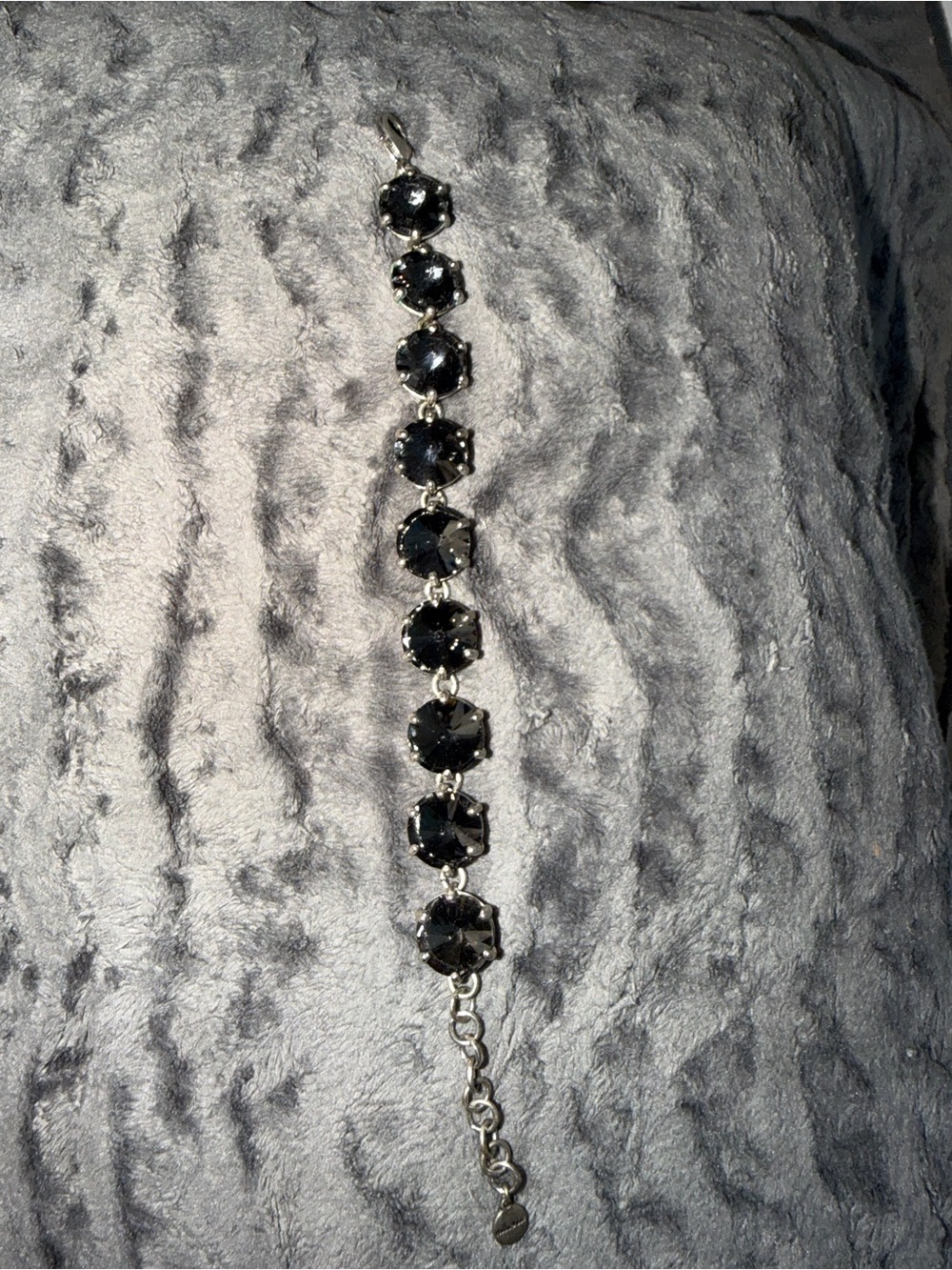 Stella & Dot Black Crystal Link Bracelet